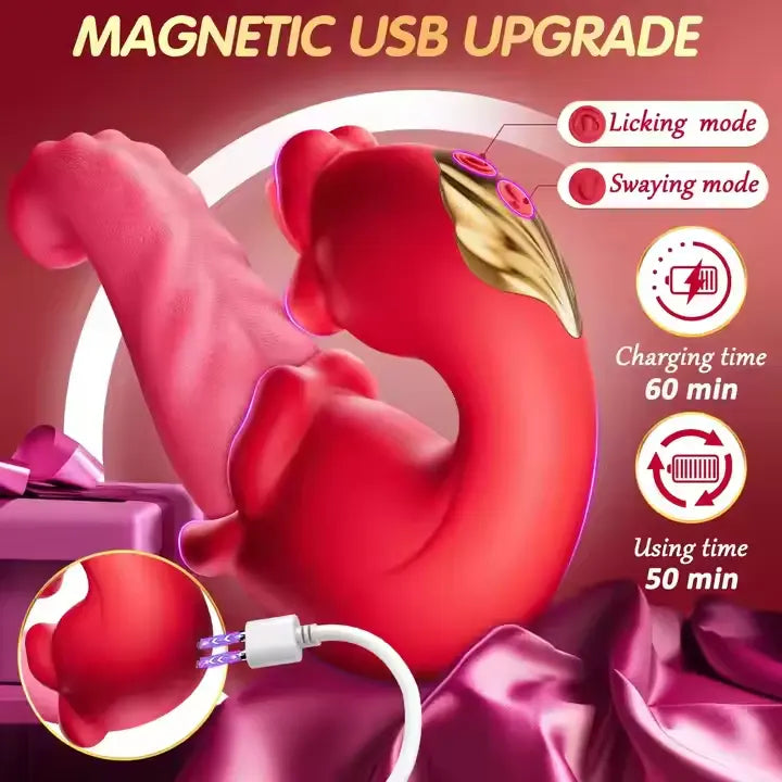 Oronova OpalSway Licking & Swinging G-Spot Rose Vibrator